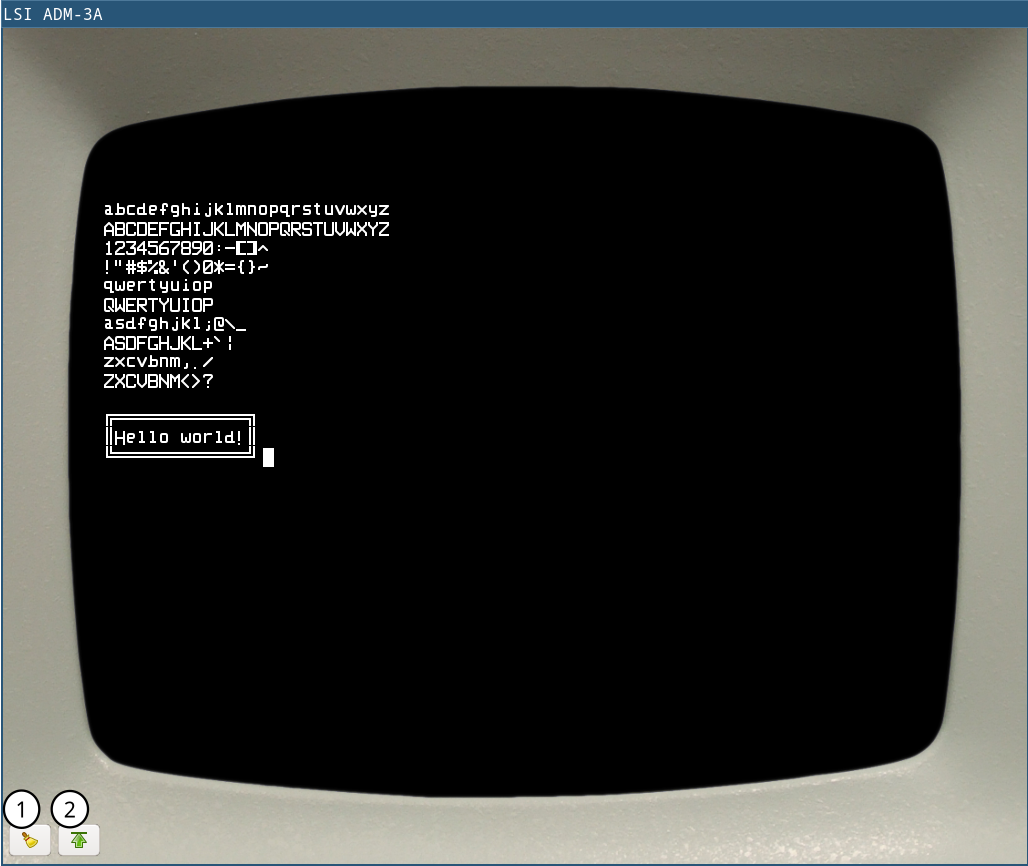 GUI of adm3a-terminal
