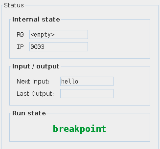 RAM CPU status panel